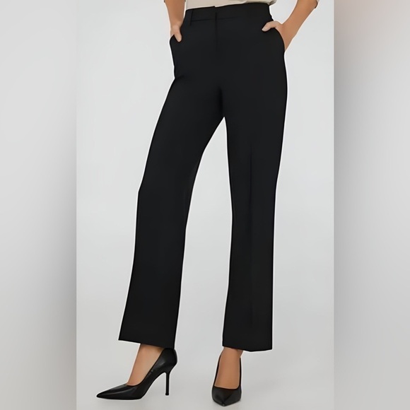 Suzy Shier Zip-Front Trousers Black Ladies 9/10 - Picture 1 of 15